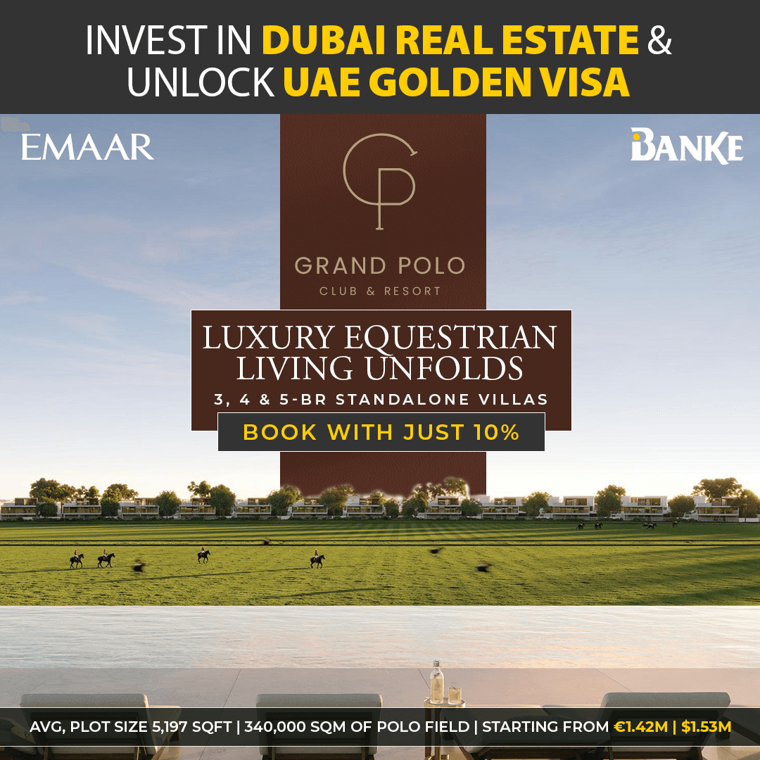 🐎 Live Beside a 340,000 SQM Polo Field – Book with Just 10%! Banner